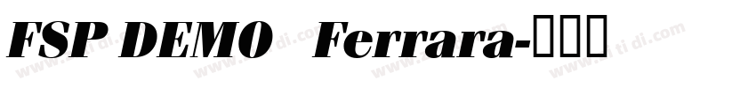 FSP DEMO   Ferrara字体转换